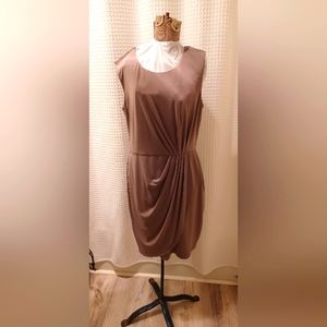 Calvin Klein sleeveless taupe dress